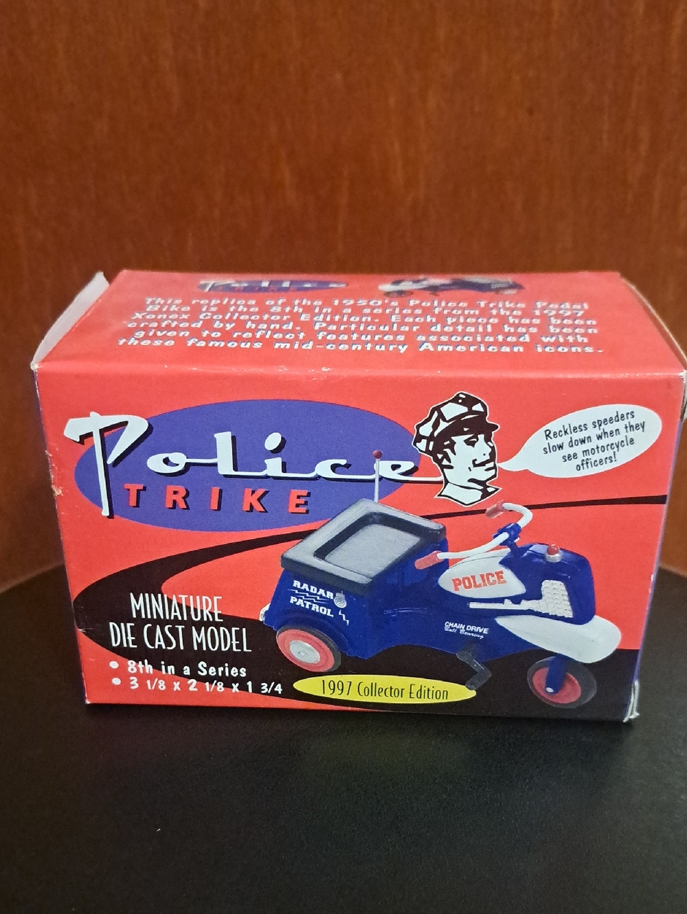 Vintage Police Trike-Miniature Die Cast Model